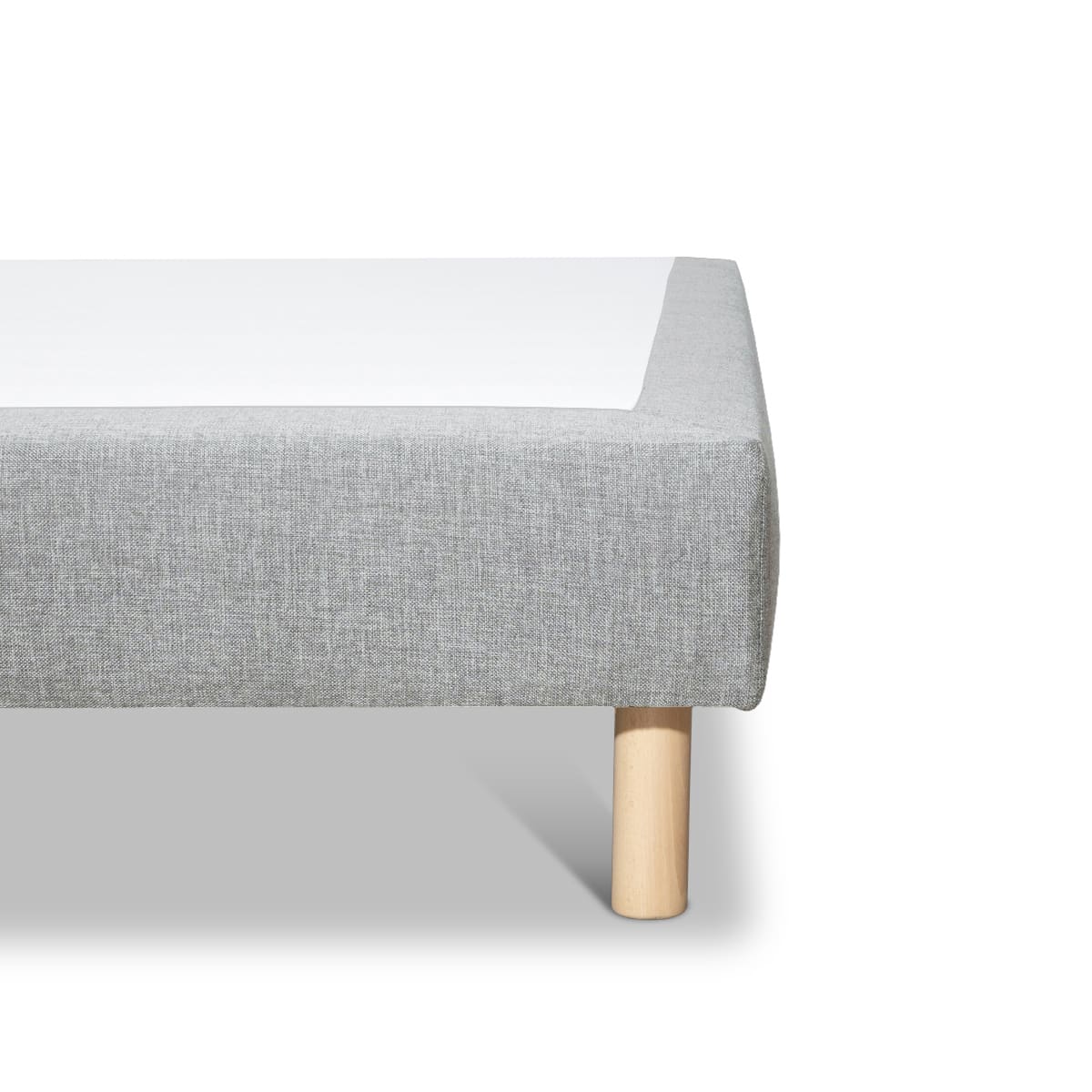 Sommier tapissier Tissu SISAL - gris foncé - 100x200 sable, BELLECOUR