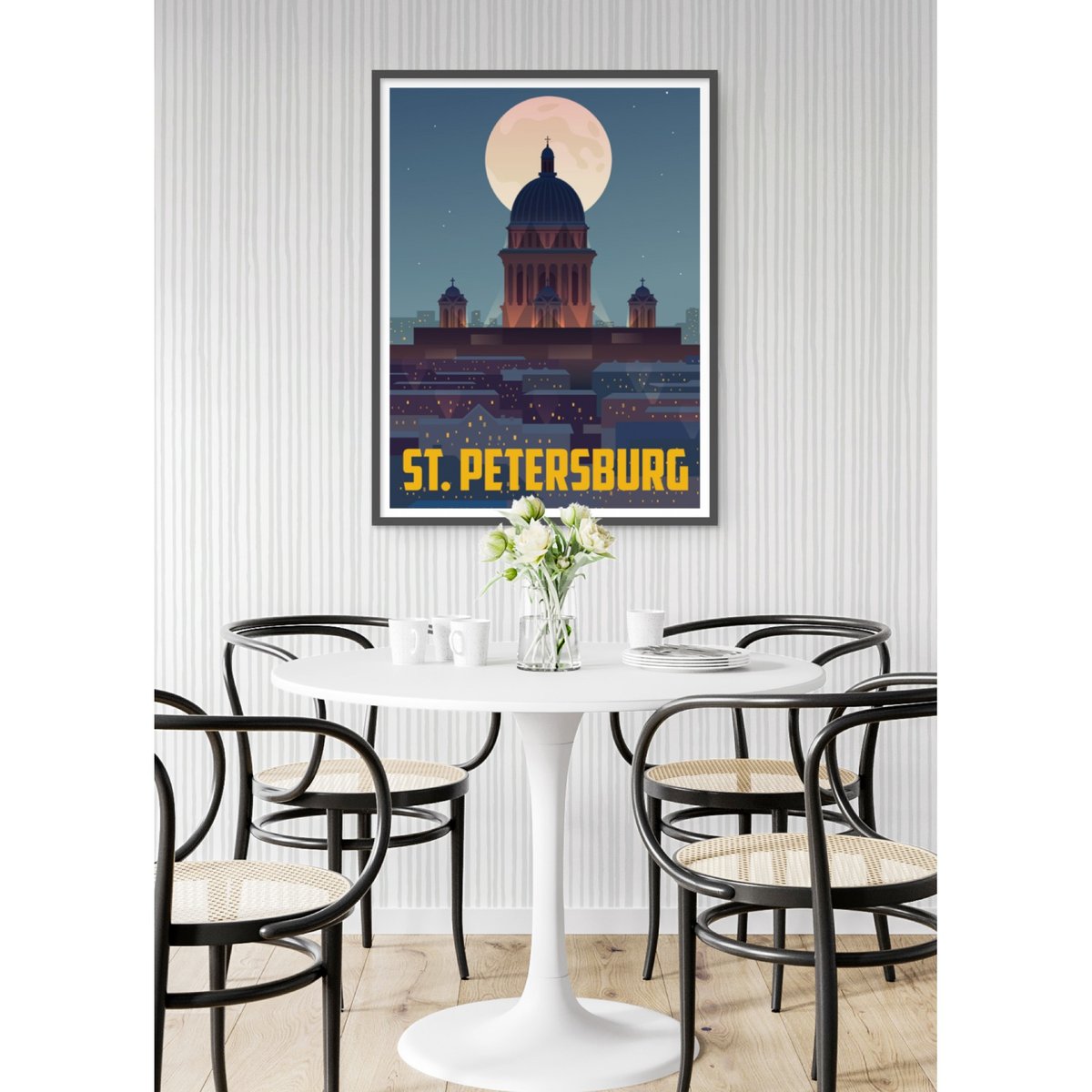 Affiche St-Petersburg blanc, L'AFFICHERIE
