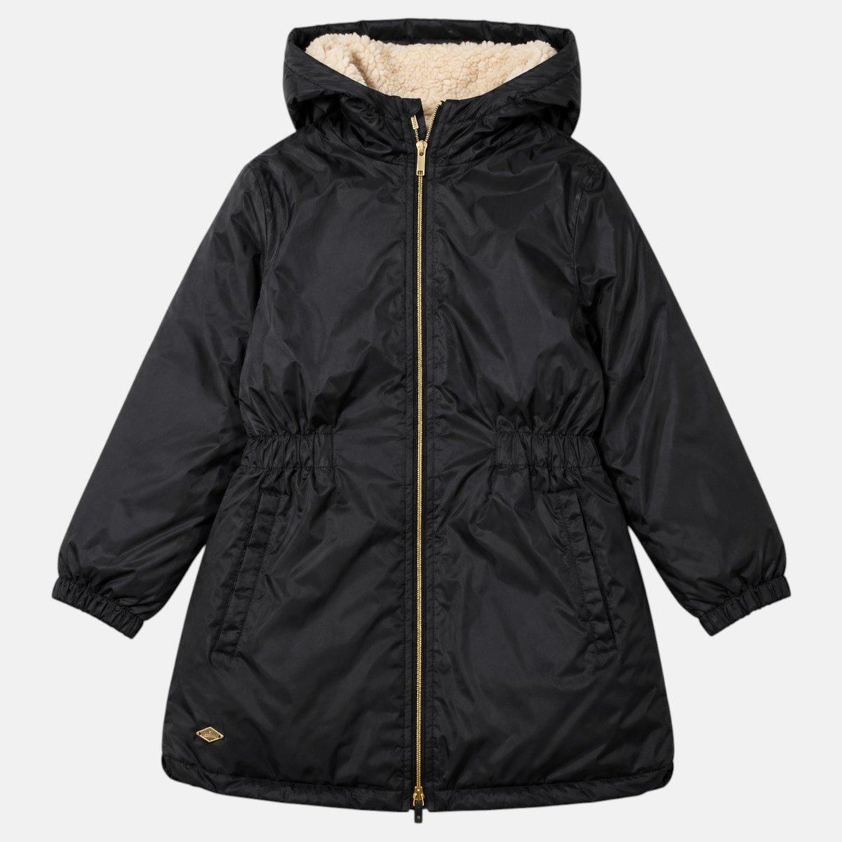 Parka zippée à capuche, coupe mi-longue et poches latérales BLIZZARD noir, LEE COOPER
