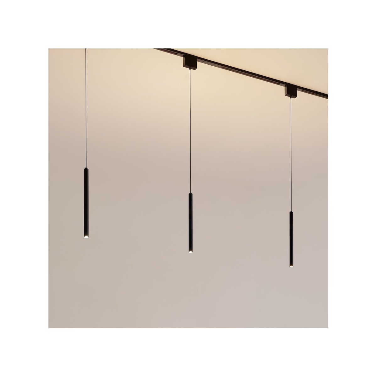 Kit rail magnétique 9W suspensions - LYNE noir, KOSILUM