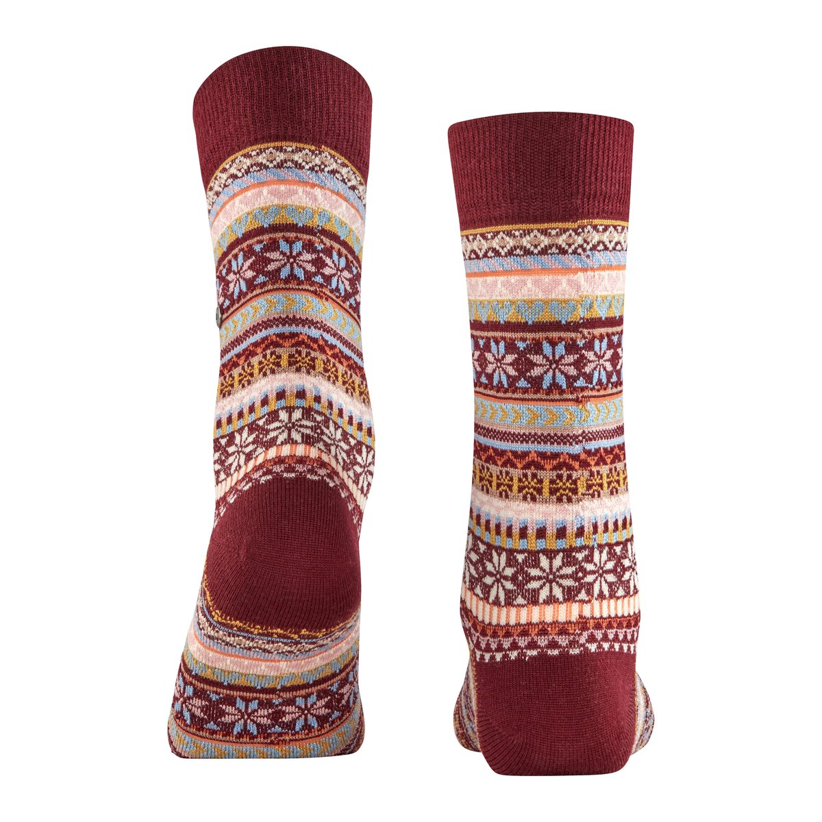 Chaussettes Fair Isle Delight Opaque rouge, BURLINGTON