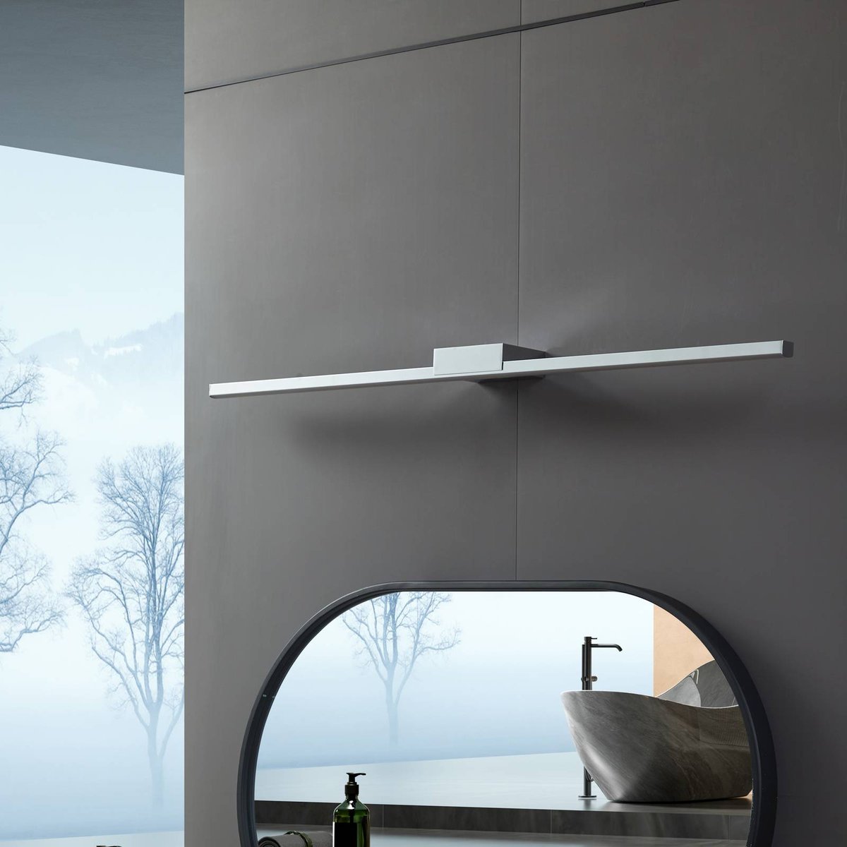 Applique en aluminium moderneLED, Kivana chrome, LUCANDE