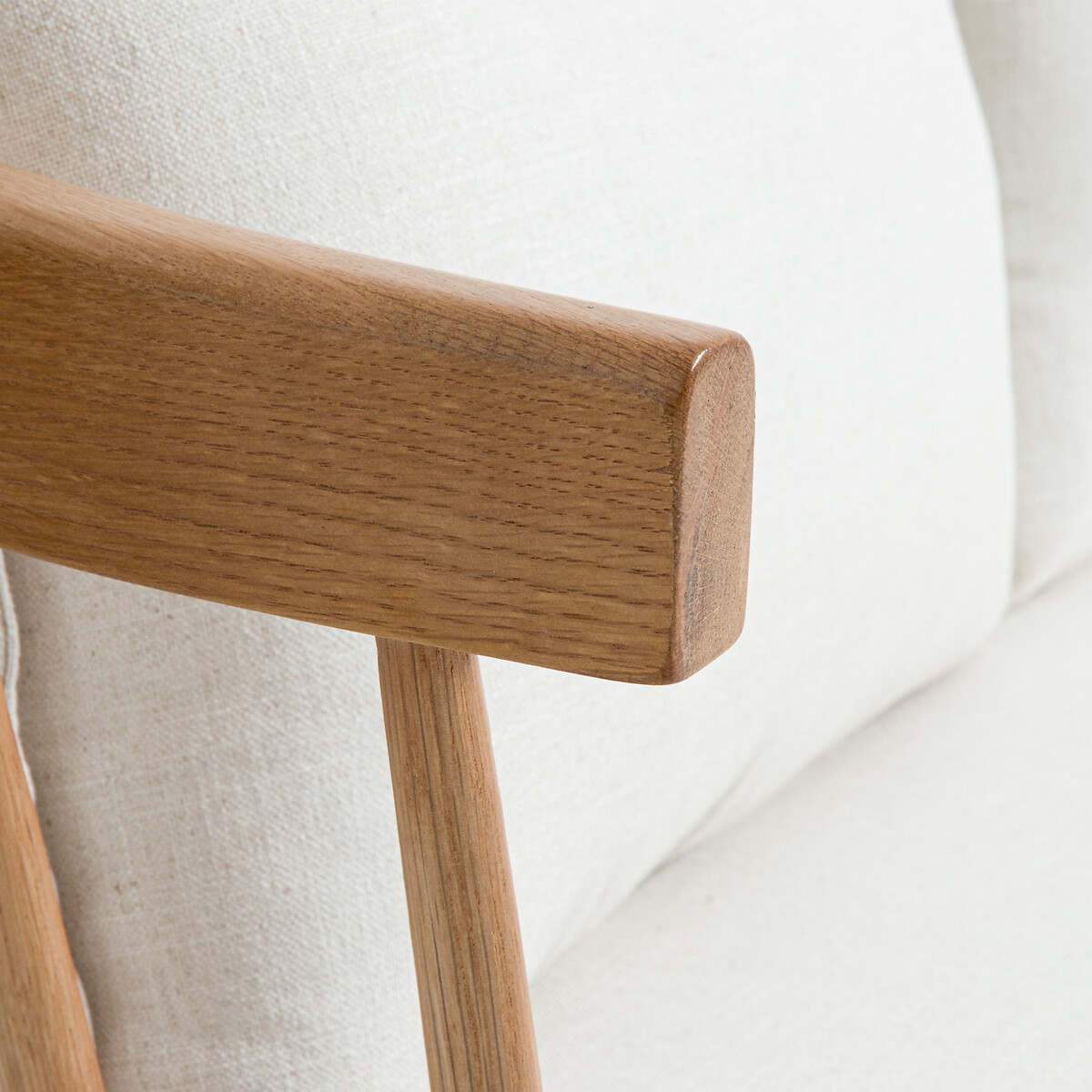 Banco de roble y tela, Portman beige , LA REDOUTE INTERIEURS