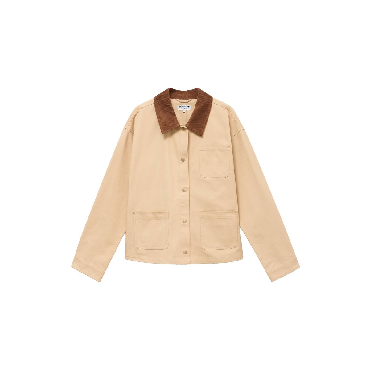Veste manches longues col classique taupe, BONOBO