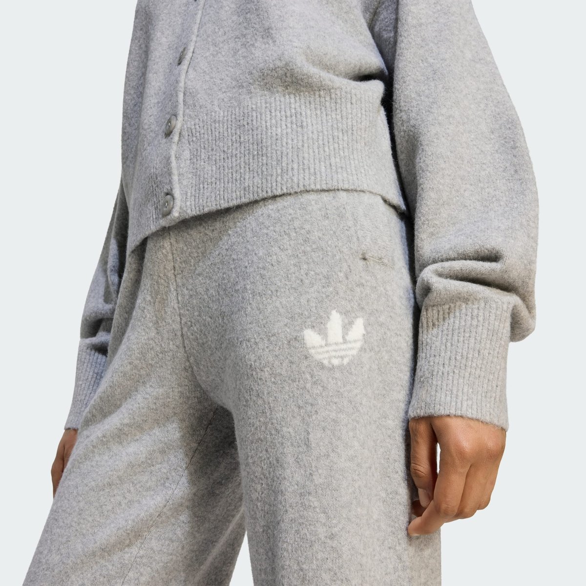 Pantalon En Maille Essentials Pantalon En Maille Essentials medium grey heather, adidas Originals