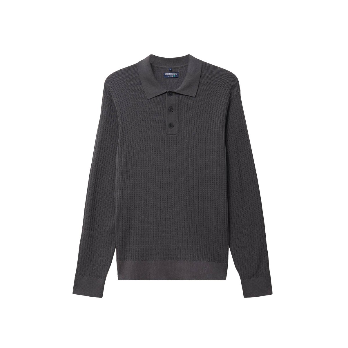 Pull manches longues en coton gris foncé, BONOBO