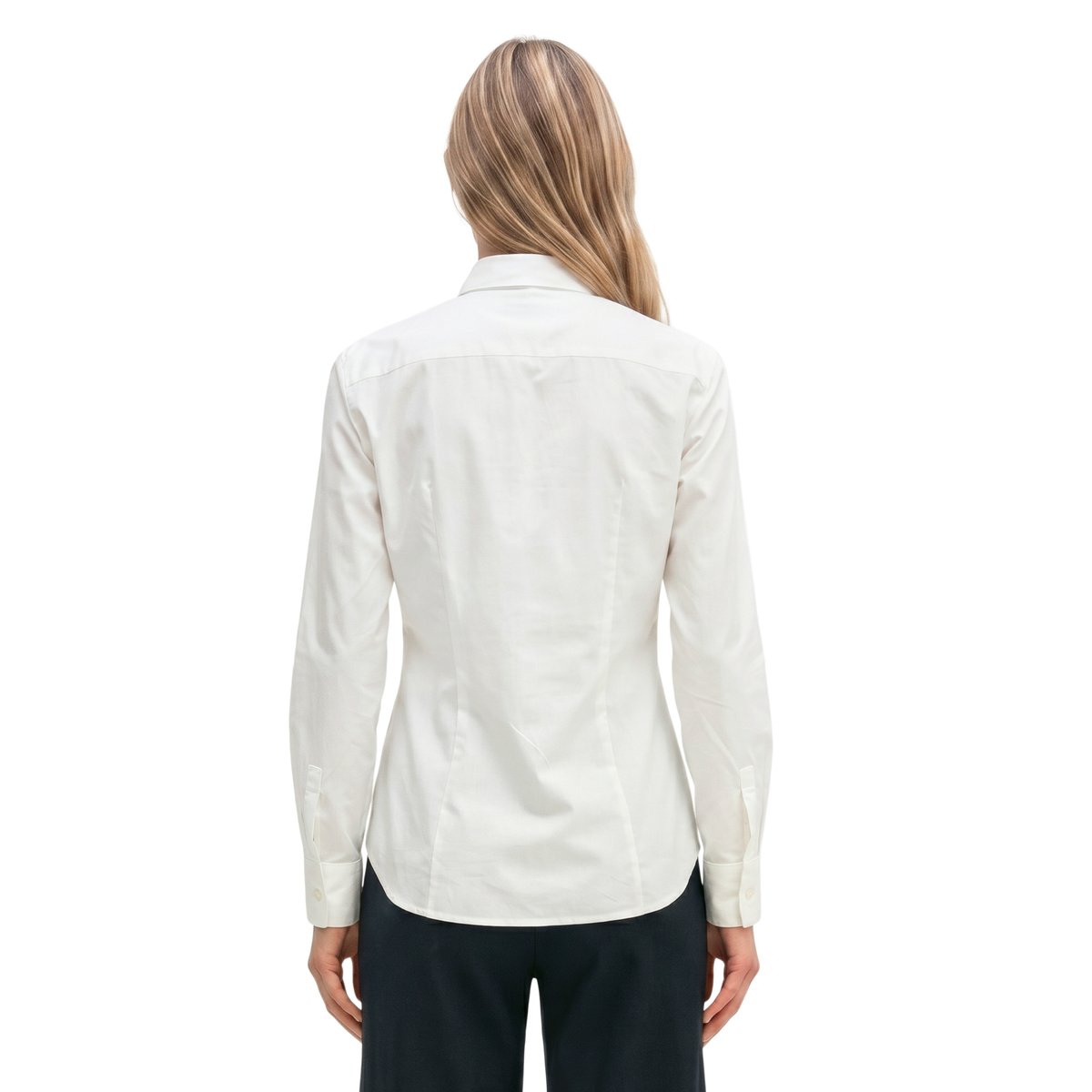 Blouse à manches longues en qualité popeline stretch blanc, MARC O'POLO