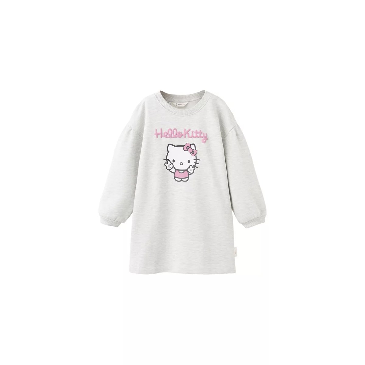 Robe sweat Hello Kitty gris chiné clair, MANGO BABY