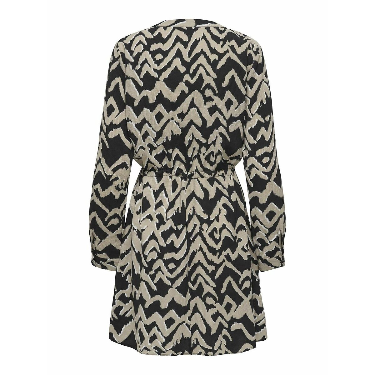 Korte jurk met lange mouwen zwart/taupe, JDY