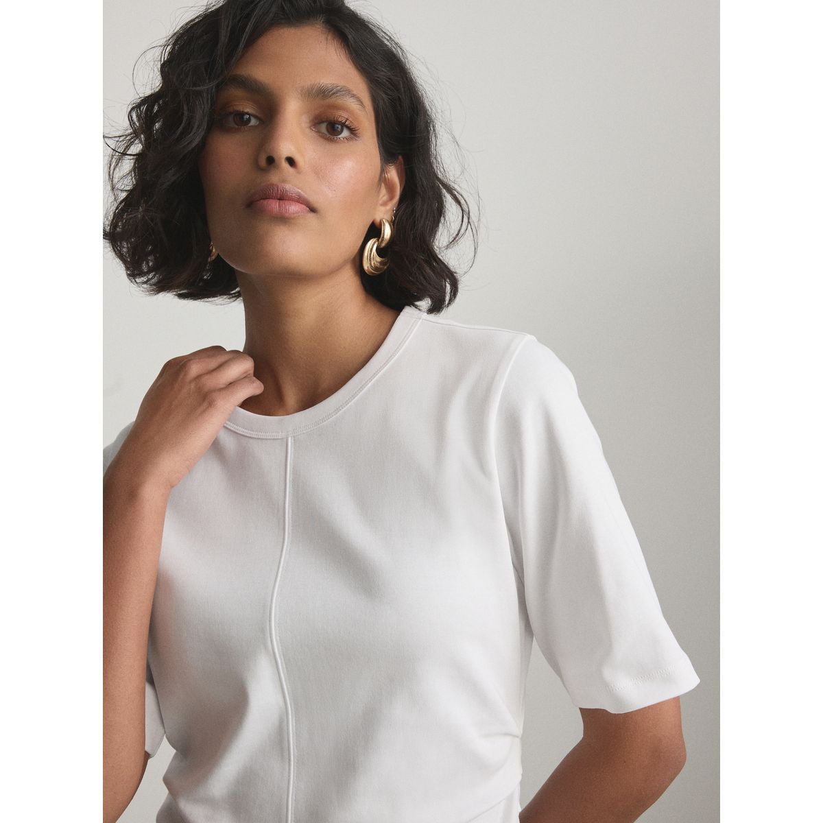 T-shirt à taille cintrée blanc, NEXT