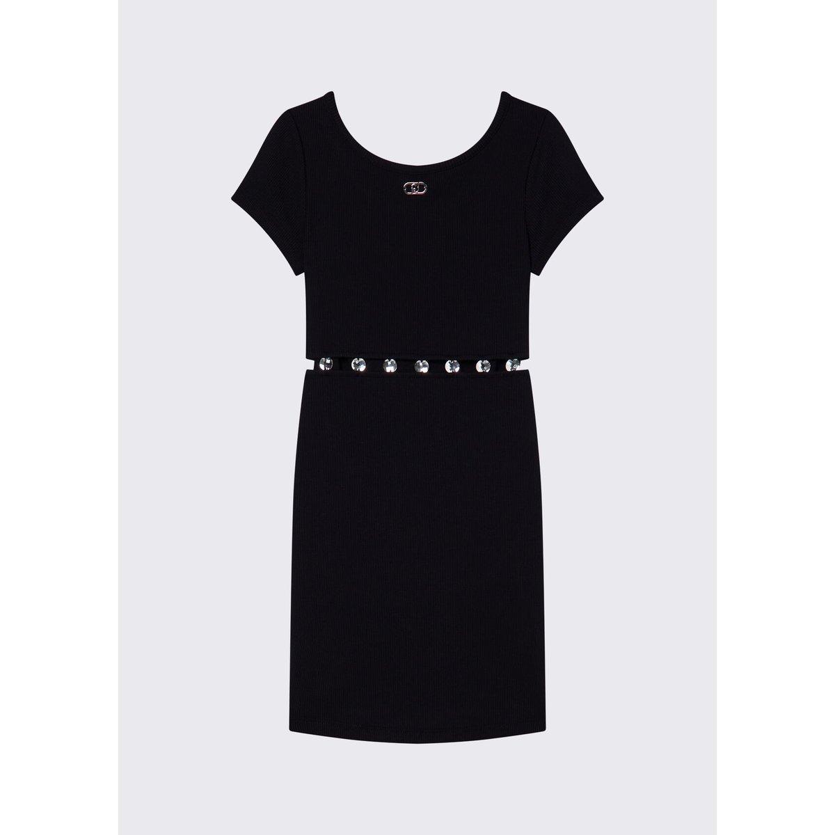 Robe avec médaillons ornés de pierres noir, LIU JO