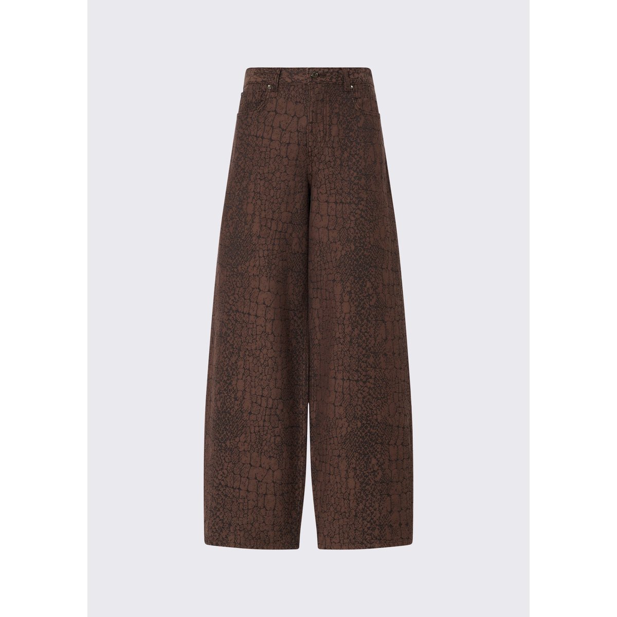 Pantalon ballon jacquard marron, LIU JO