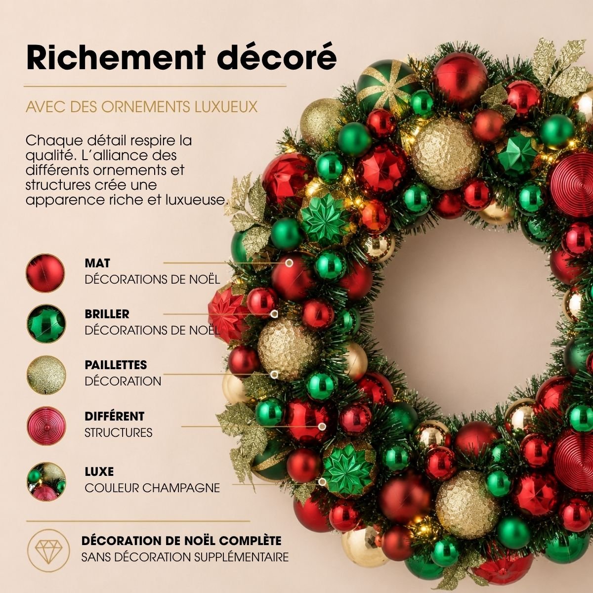 Couronne vert, MICA DECORATIONS