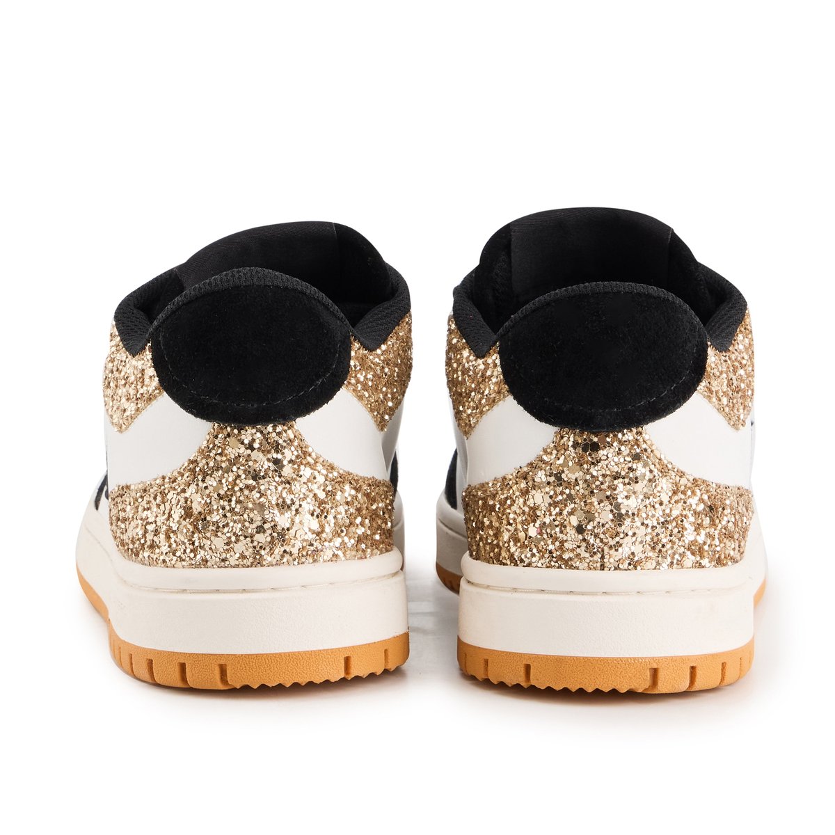 Baskets En Cuir Serena Glitter blanc, BONS BAISERS