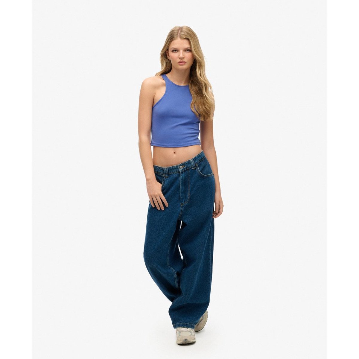 Débardeur en jersey à dos nageur Studios cobalt, SUPERDRY