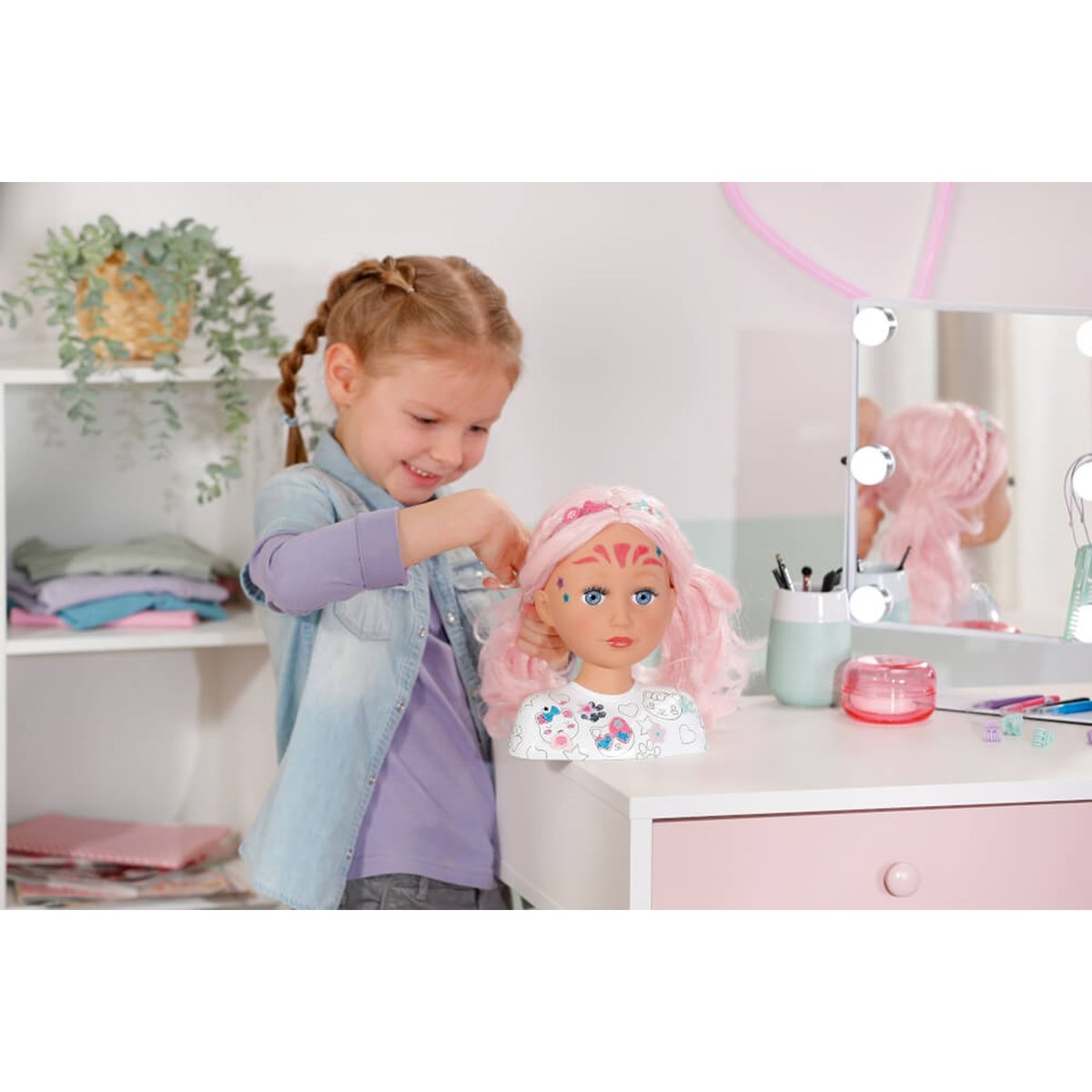 Baby born Tête de Coiffure Créatif multicolore, ZAPF CREATION