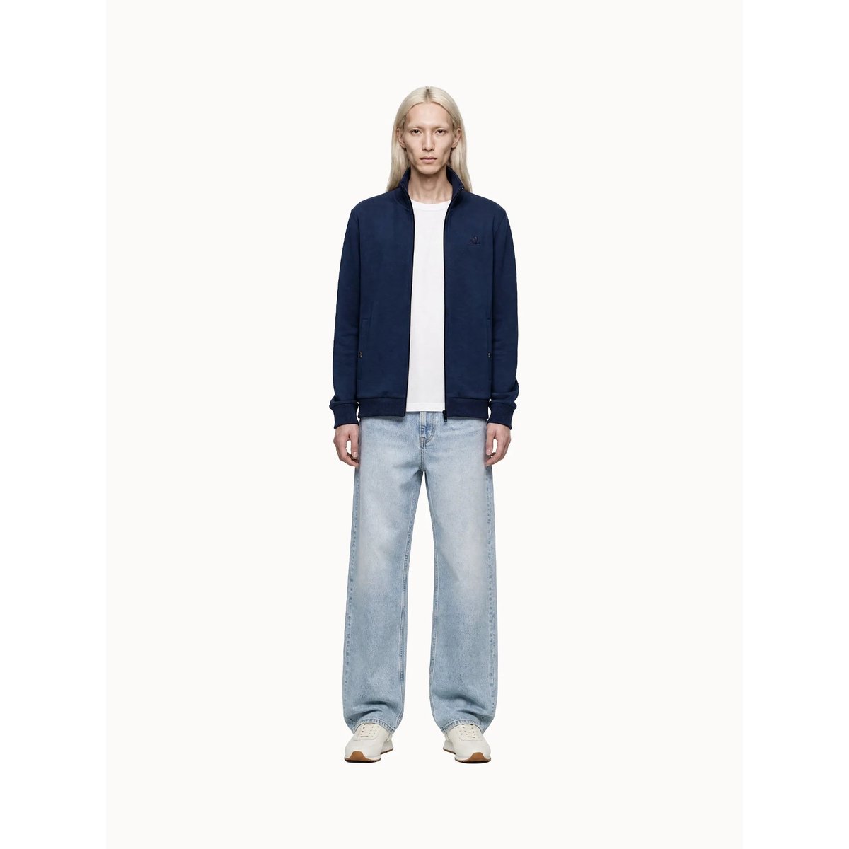 Sweat zippé Ton sur ton bleu, LE COQ SPORTIF
