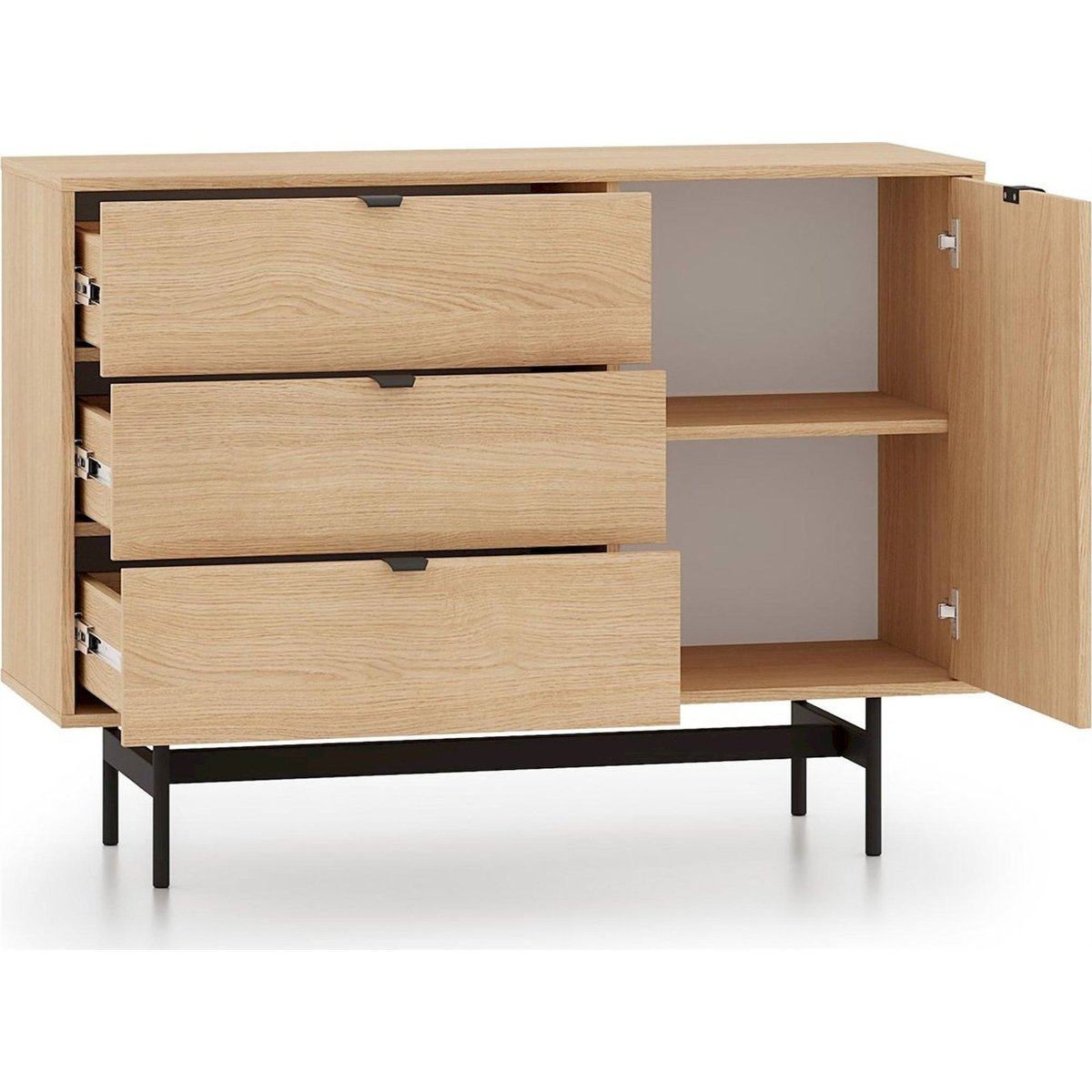 Commode en bois collection HEGGERS chêne mavelie, RECOLLECTION