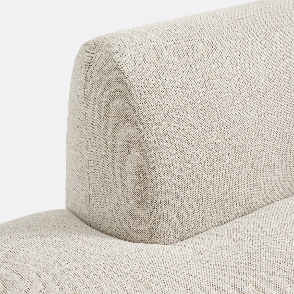 Récamière gauche modulable, en tissu texturé chiné, JASPE ecru, LA REDOUTE INTERIEURS