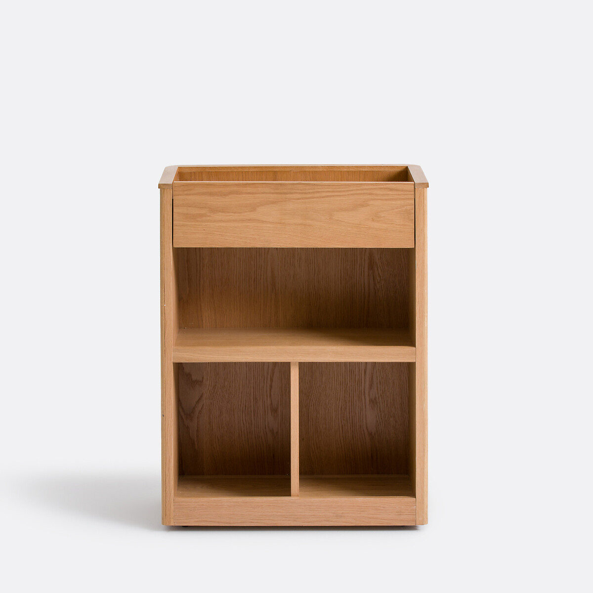 Console, rangement à roulettes, en plaqué chêne, Tamula chêne, LA REDOUTE INTERIEURS