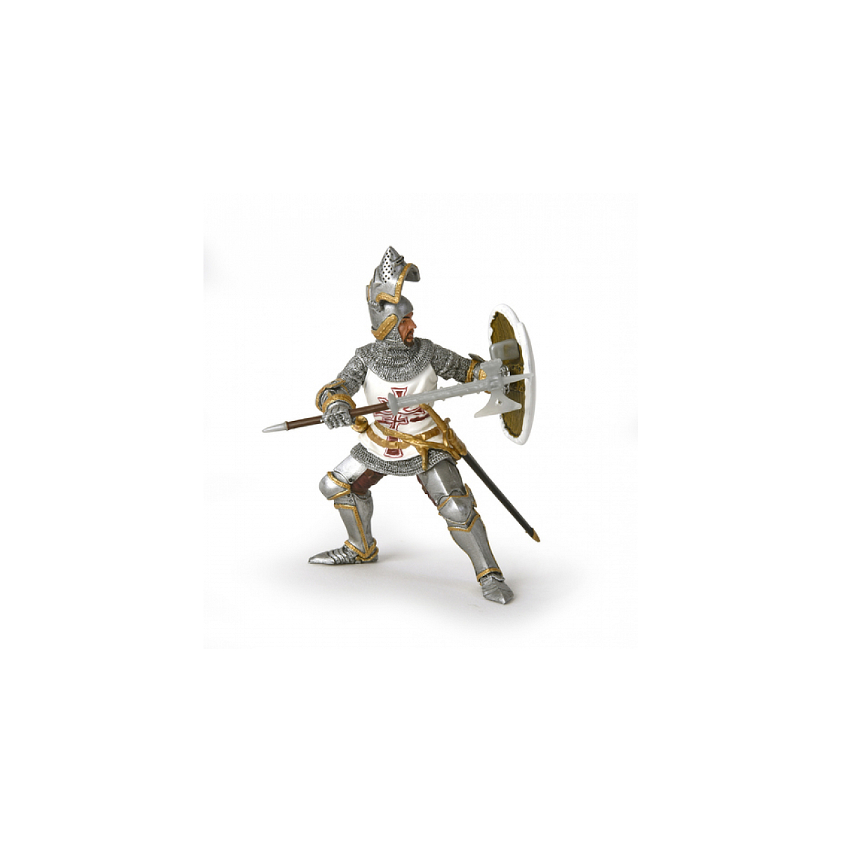 Figurine Chevalier Teutonique gris, PAPO