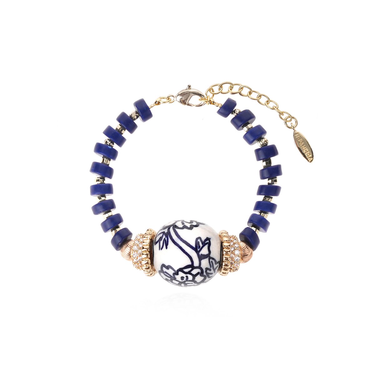 Bracelet de perles réglable BRATY indigo, HIPANEMA