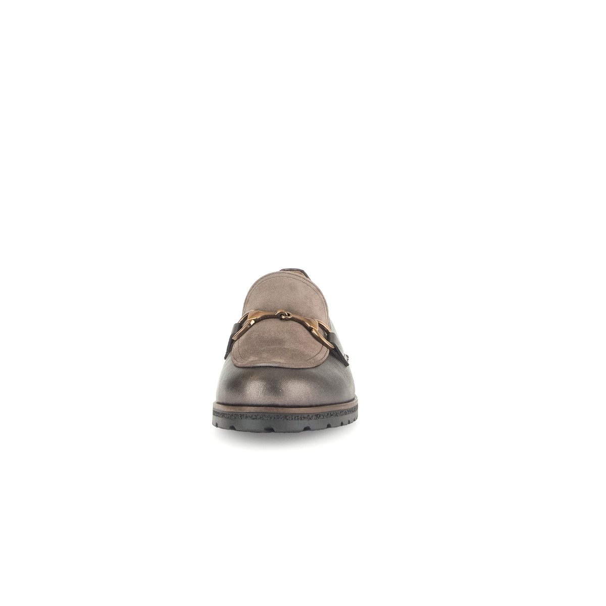 Mocassins en cuir à talon décroché bronze, GABOR
