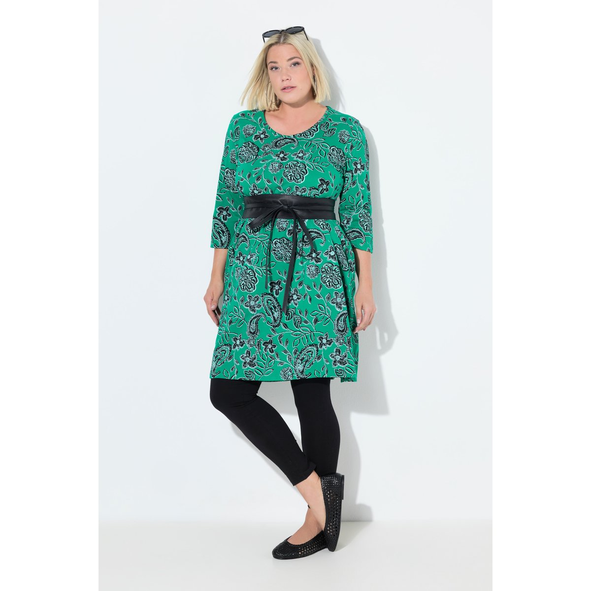 Robe en jersey émeraude, ULLA POPKEN
