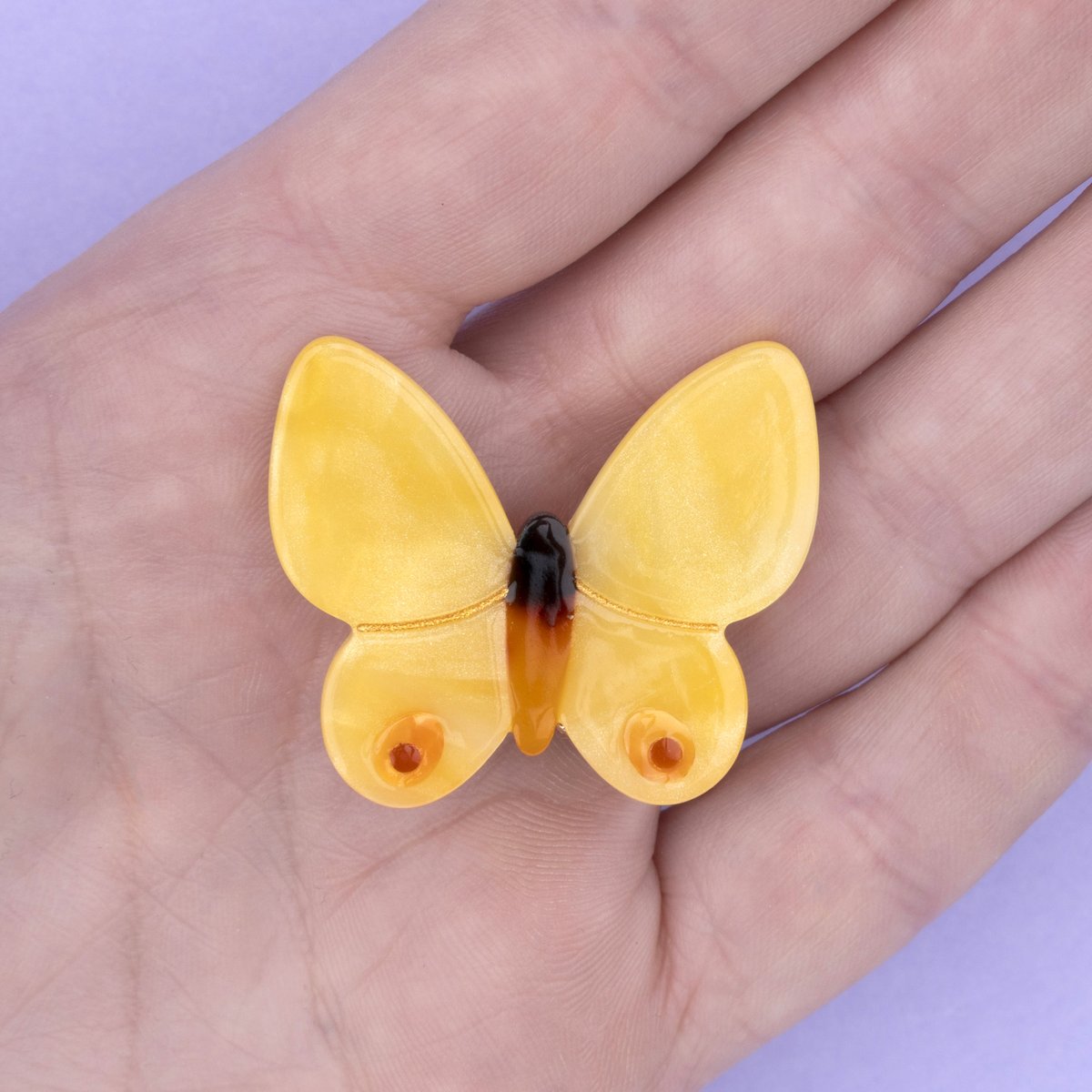 Barrette PAPILLON JAUNE jaune, COUCOU SUZETTE