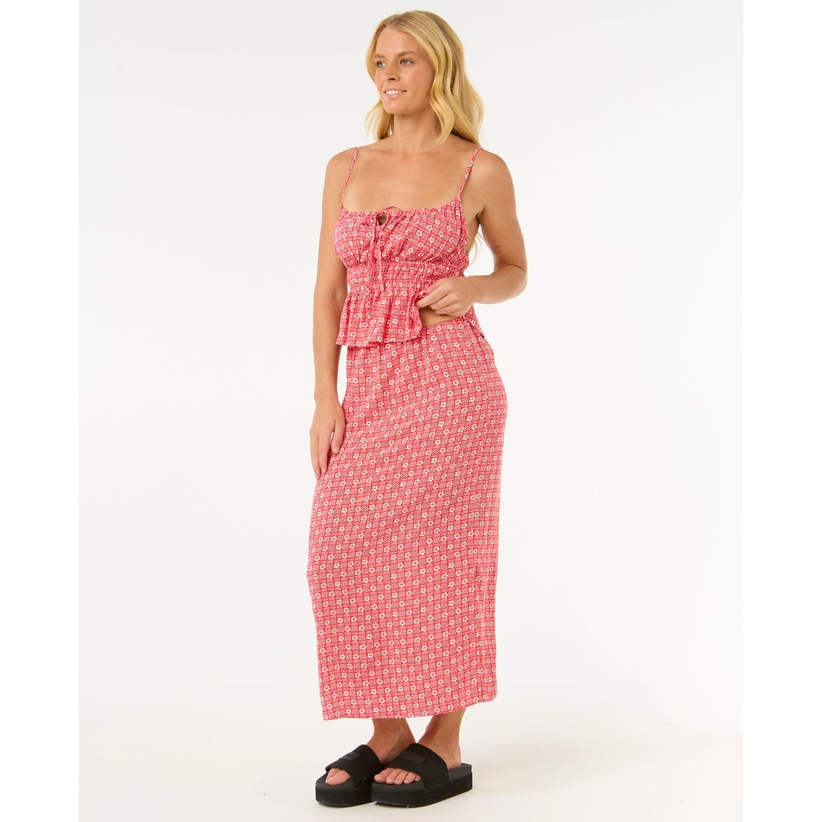 Jupe CALA MAYOR MIDI SKIRT red, RIP CURL
