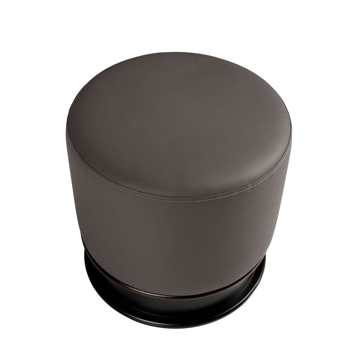 Pouf en similicuir gris | noir, ANGEL CERDA