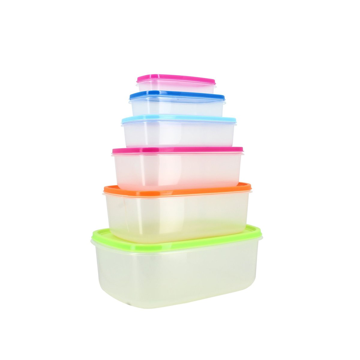 Set de 6 boîtes hermétiques en plastique multicolore, MENASTYL