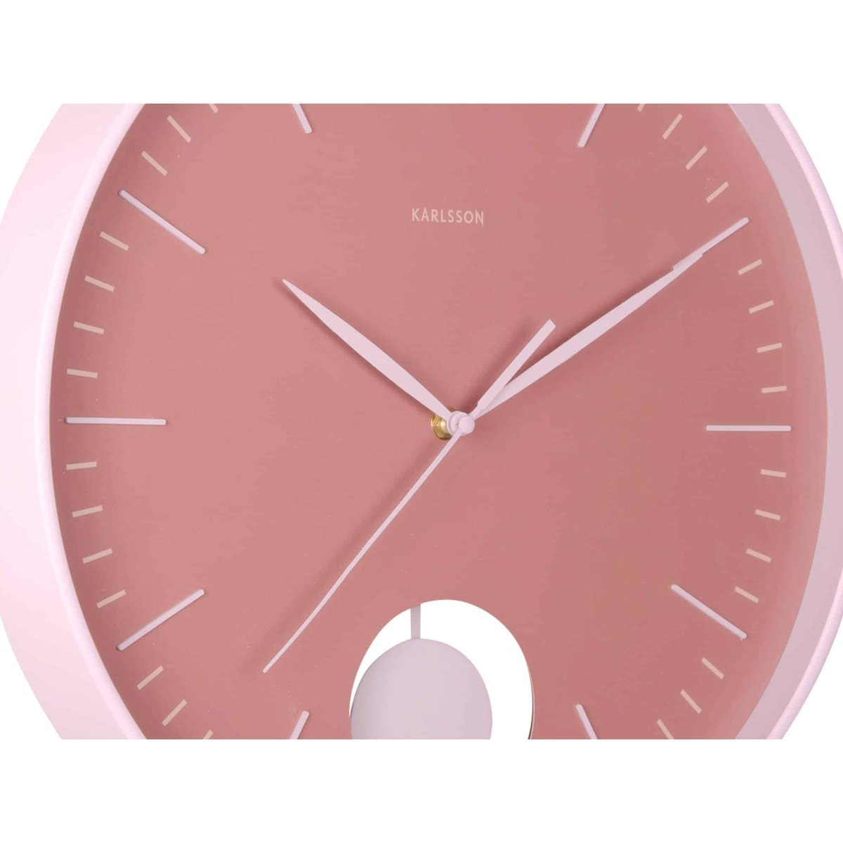 Horloge Murale Plastique GRATO PENDULUM rose clair, KARLSSON