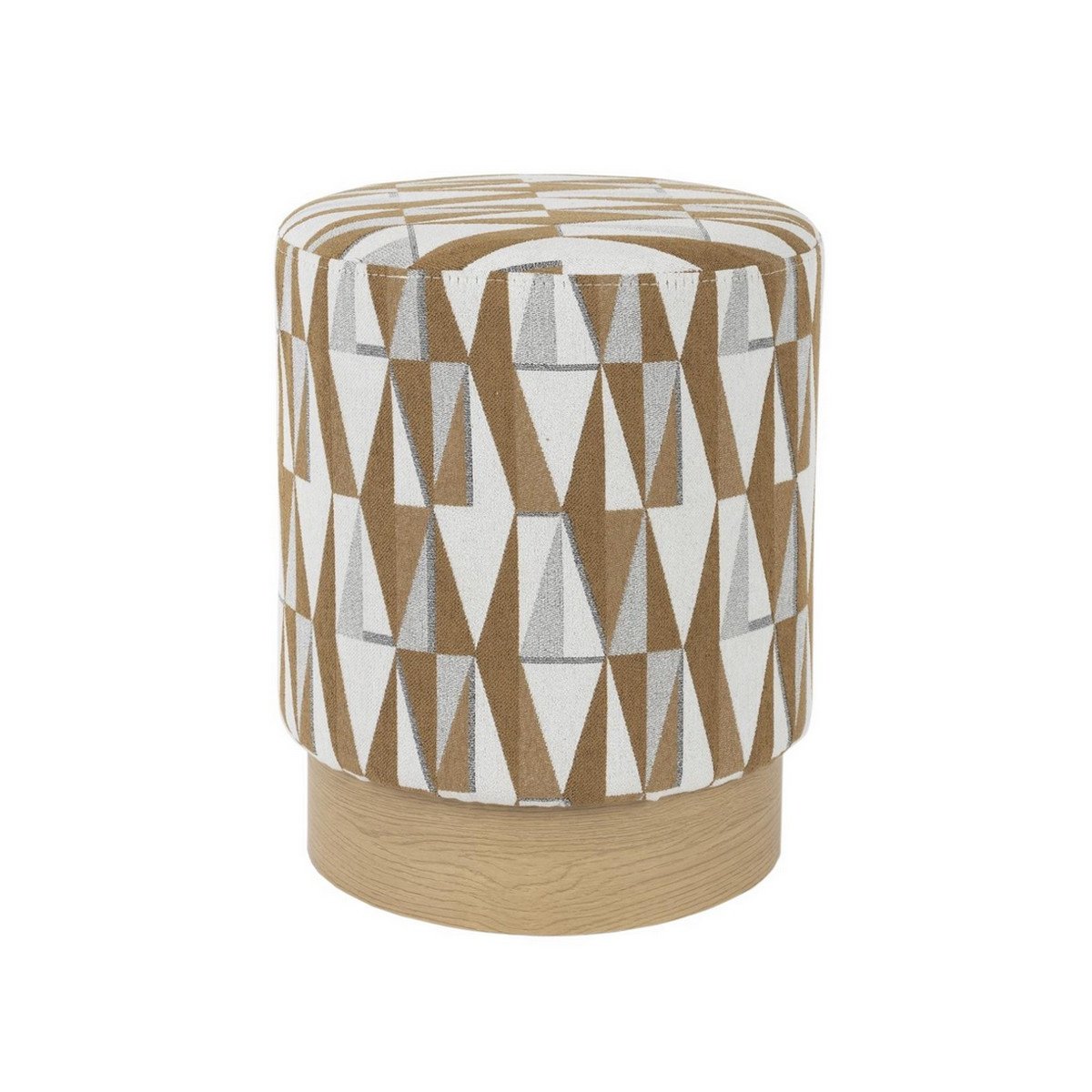 Tabouret pouf en tissu - ZIGGY multicolore, MATHI DESIGN