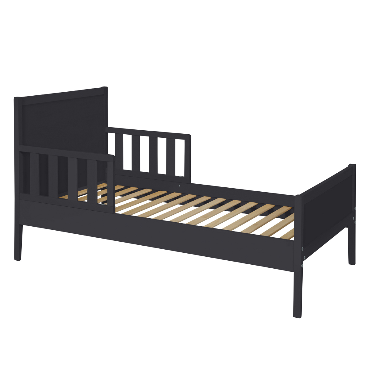 Lit enfant avec  matelas Bois massif  TINA gris, AKITEN RETAIL