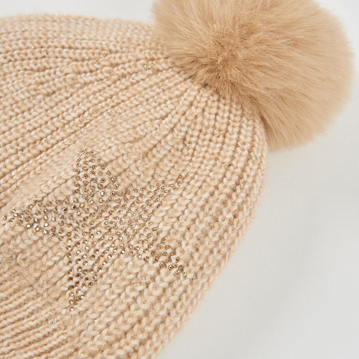 Bonnet avec étoile et pompon jaune, BOBOLI