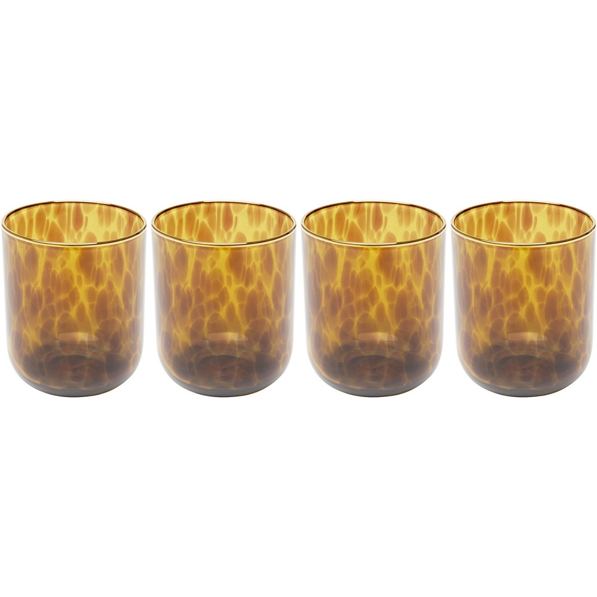 Lot de 4 verres à eau, CARAMEL marron, KARE DESIGN