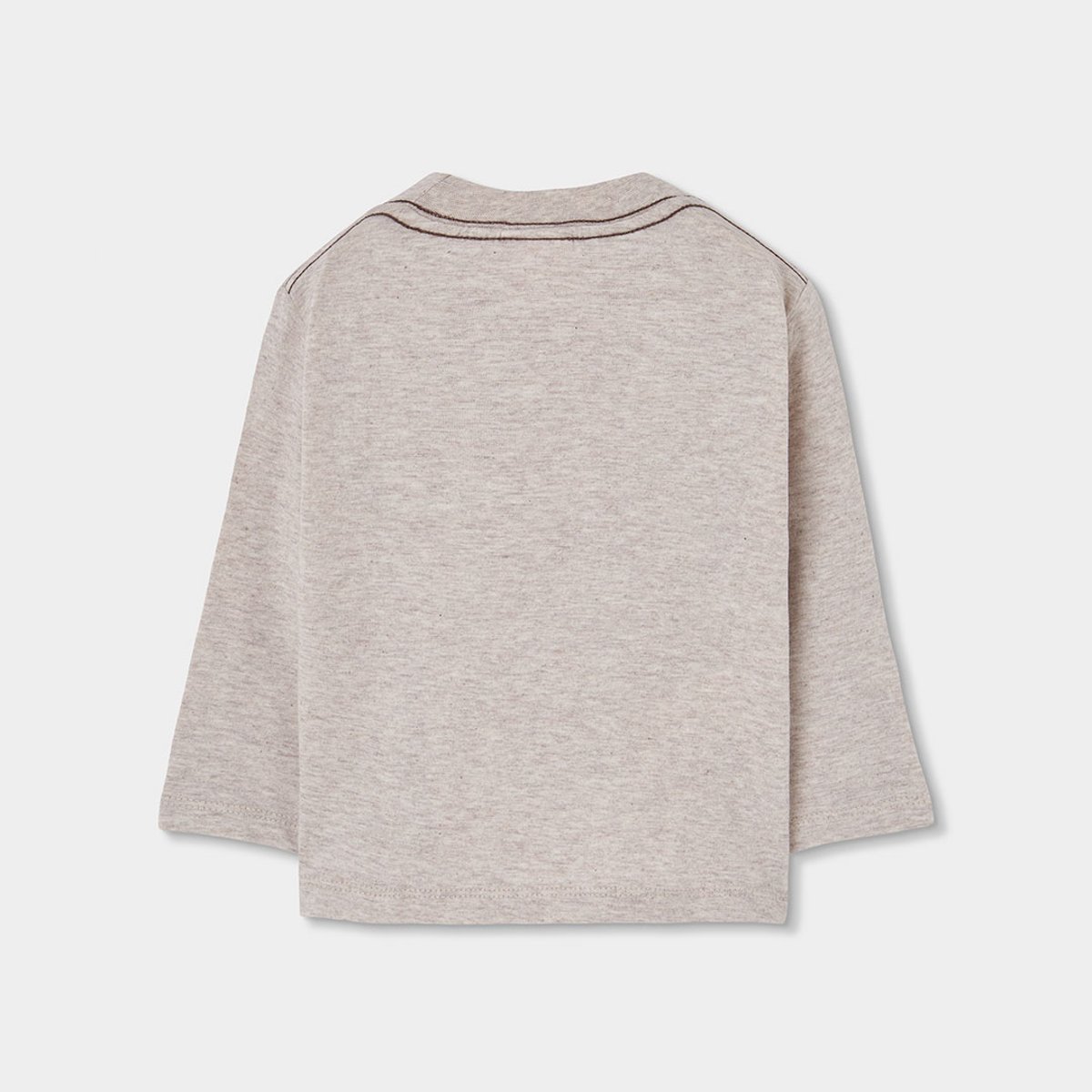 T-shirt garçon maille imprimé aventure beige, BOBOLI