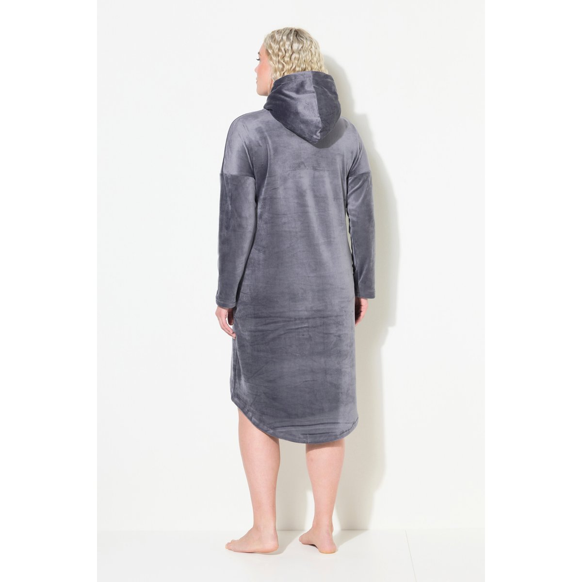 Robe d'intérieur en velours gris foncé, ULLA POPKEN