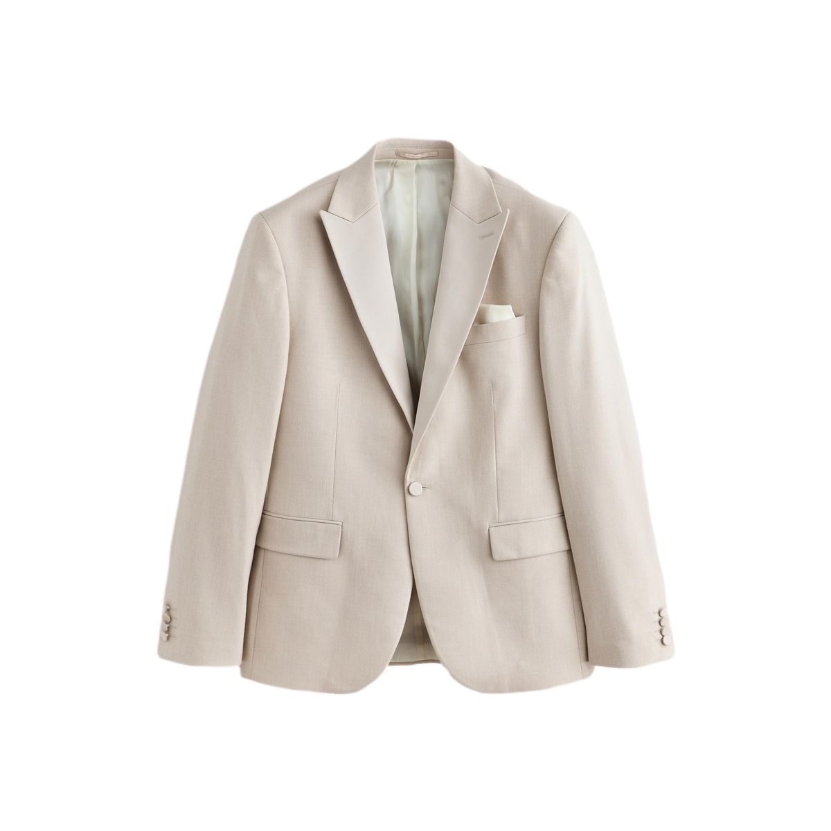 Veste de smoking slim en flanelle naturel, NEXT
