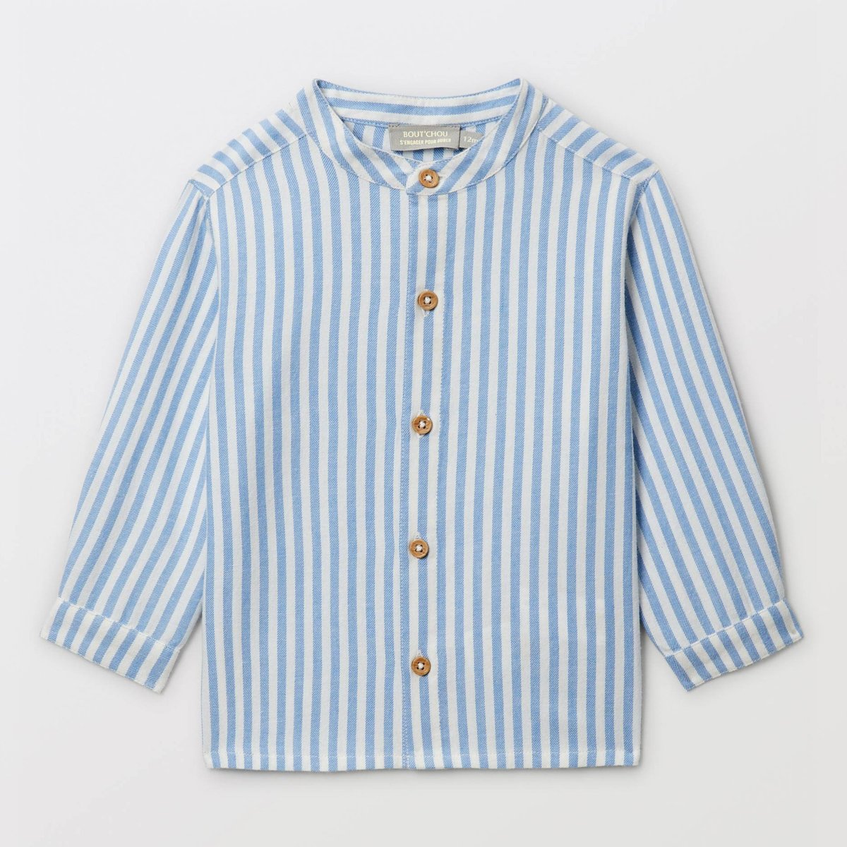 Chemise col mao rayée en coton BIO GOTS tender, BOUT'CHOU