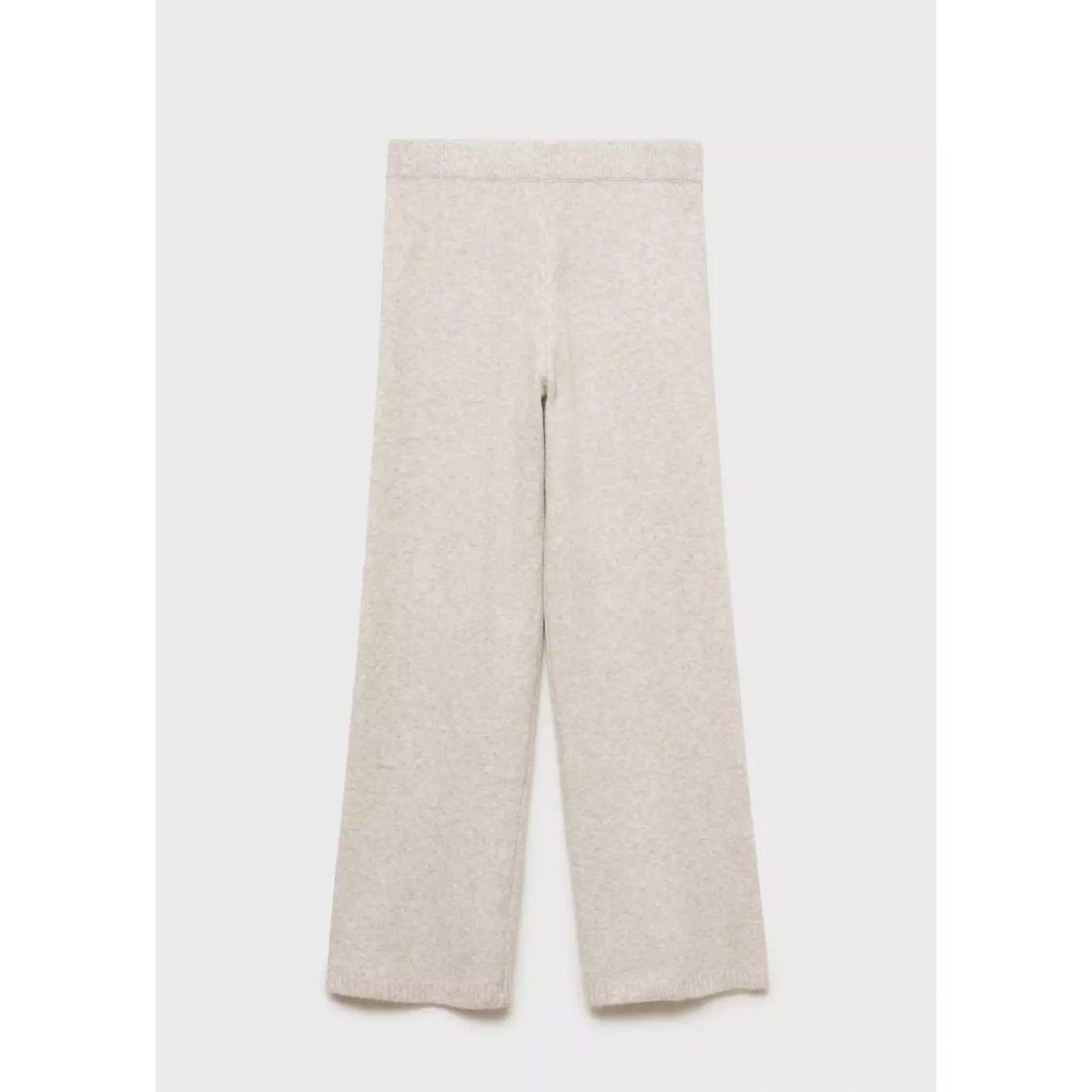 Pantalon maille long beige, MANGO