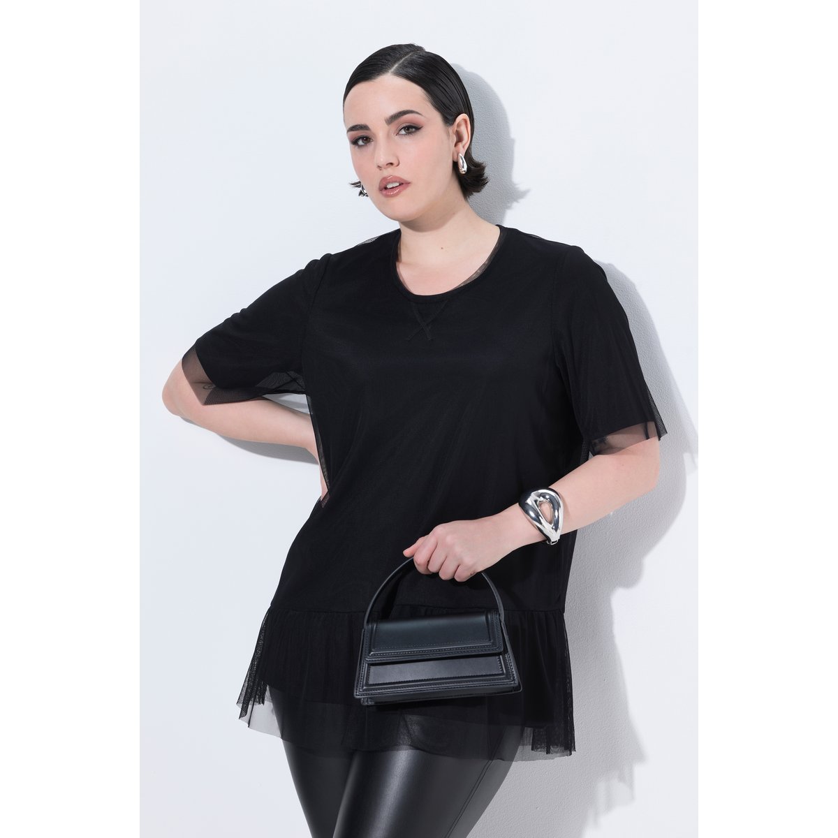 T-shirt doublé noir, ULLA POPKEN