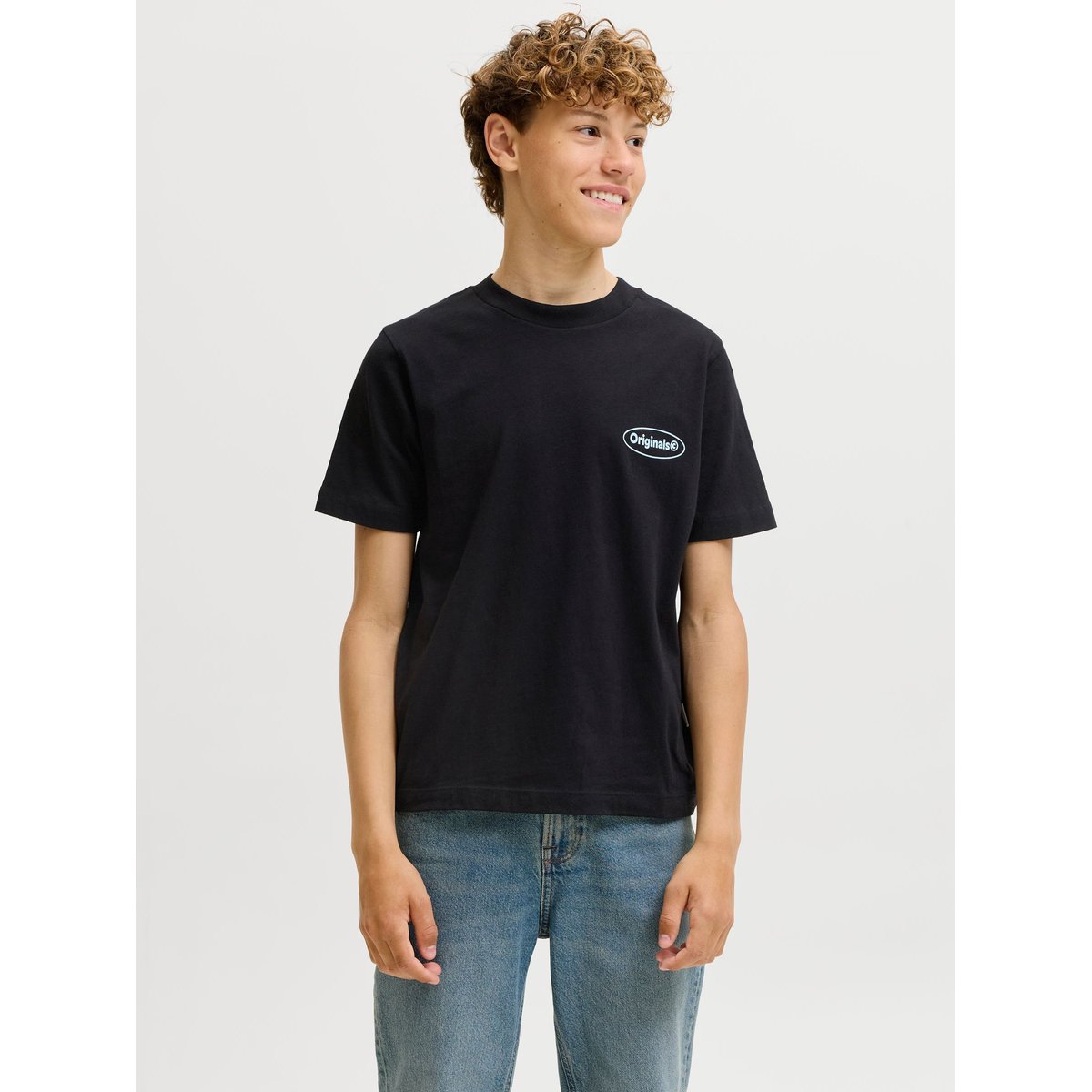 T-Shirt black 1, JACK & JONES JUNIOR