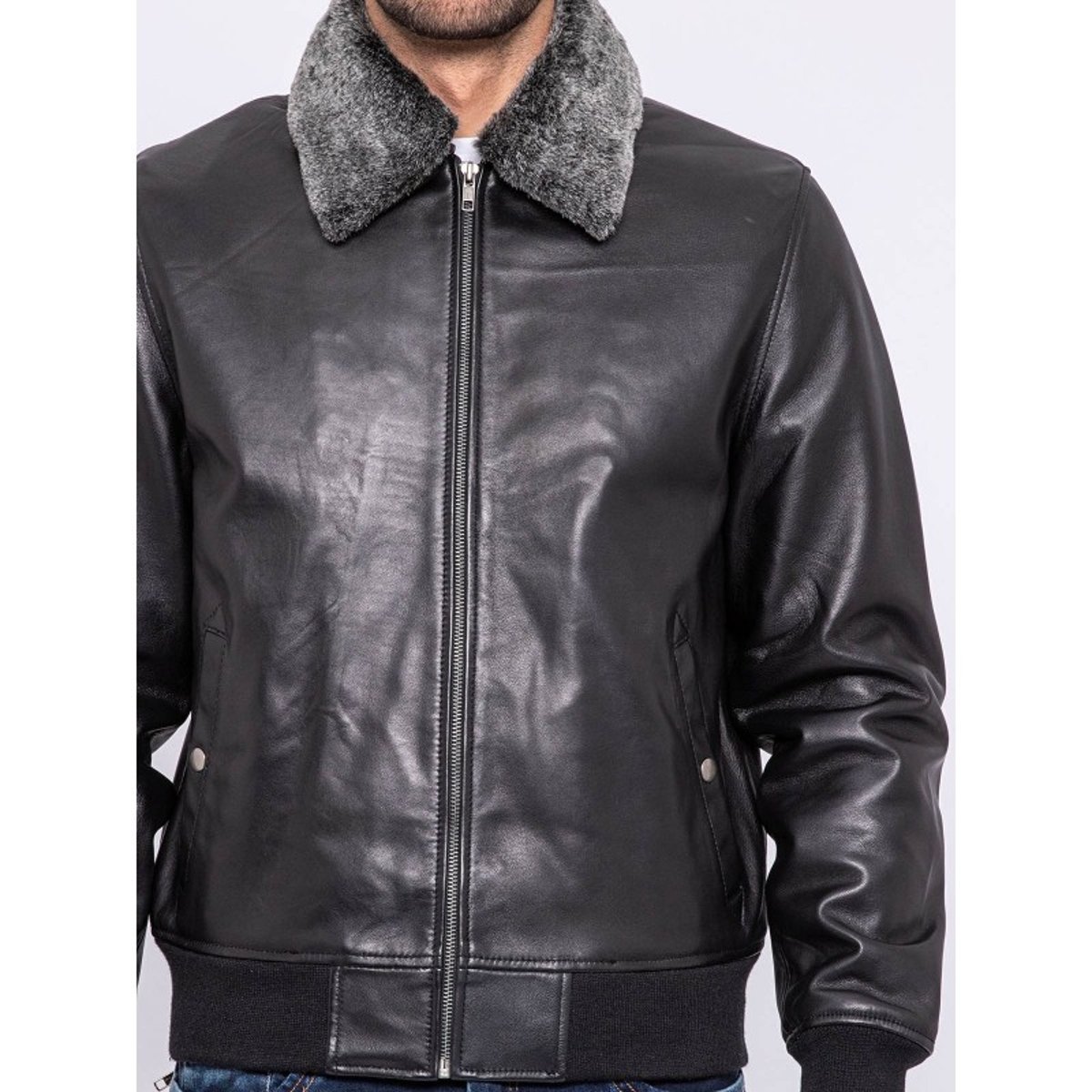 Blouson Cuir Pilote Bandidas noir, RITCHIE
