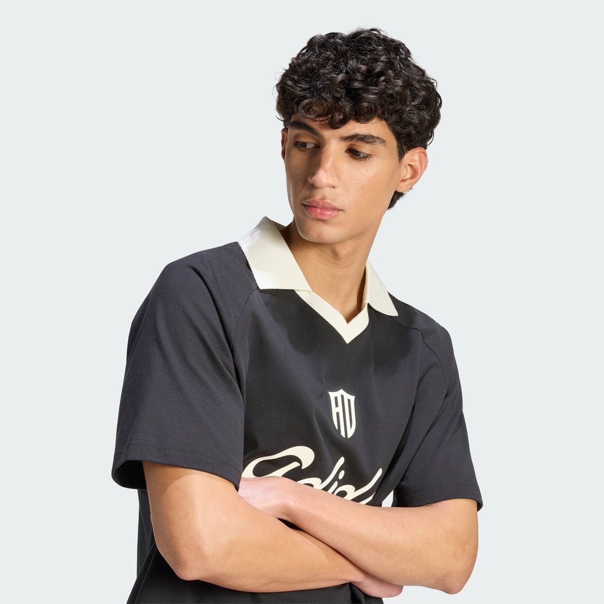 Polo Graphique Lux Tiro Script Polo Graphique Lux Tiro Script black / off white, ADIDAS SPORTSWEAR