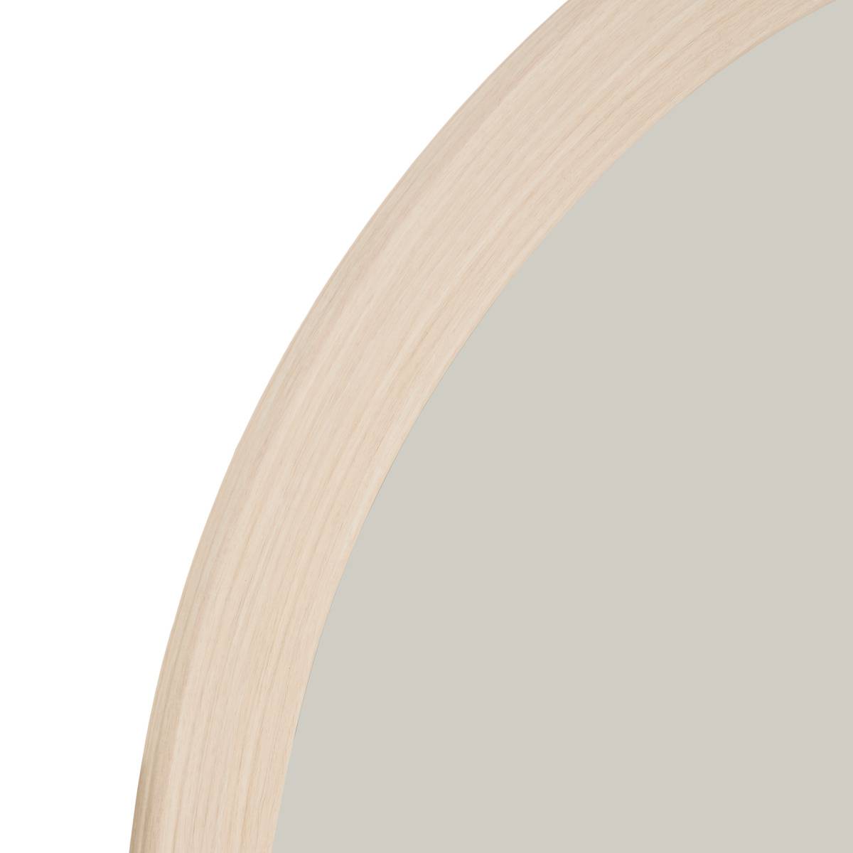 Miroir ovale grand format effet bois KANDRA crème, ATMOSPHERA