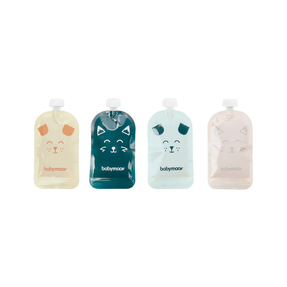 Lot 20 Gourdes ISY Réutilisables Enfant multicolore, BABYMOOV
