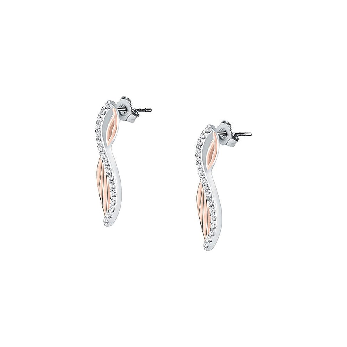 Boucles d'oreilles en Argent/oxyde de zirconium De Zirconium et Oxyde de zirconium argent, ROSELINE