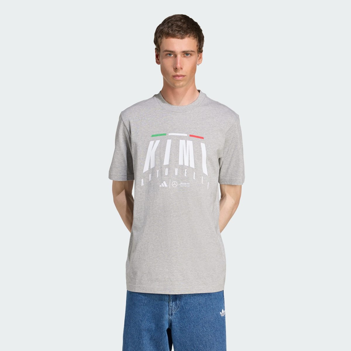 T-Shirt Kimi Antonelli Mercedes - Amg Petronas Formula One Team T-Shirt Kimi Antonelli Mercedes - Amg Petronas Formula One Team medium grey heather, adidas Performance